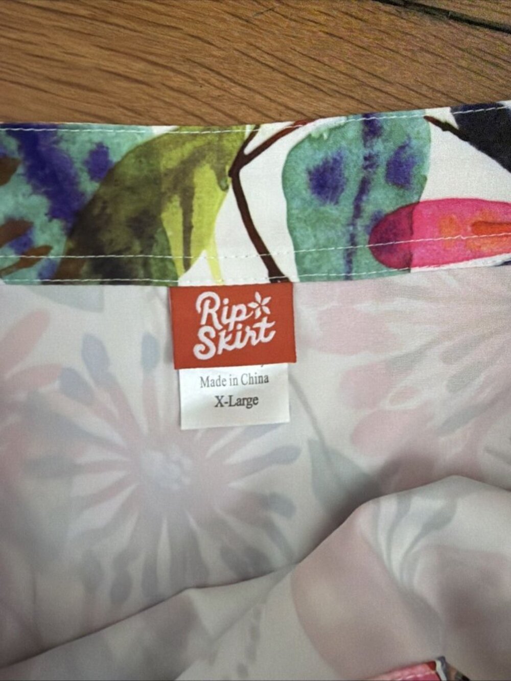 RipSkirt 2 Women's Tropical Floral Wrap Skirt Quick Dry Travel Size XL (P6) - Picture 3 of 7